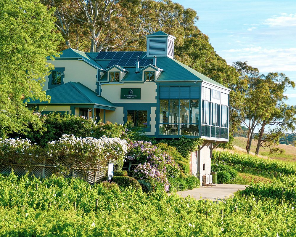 Hahndorf Hill Winery in Adelaide Hills with Scenic Mountain Views